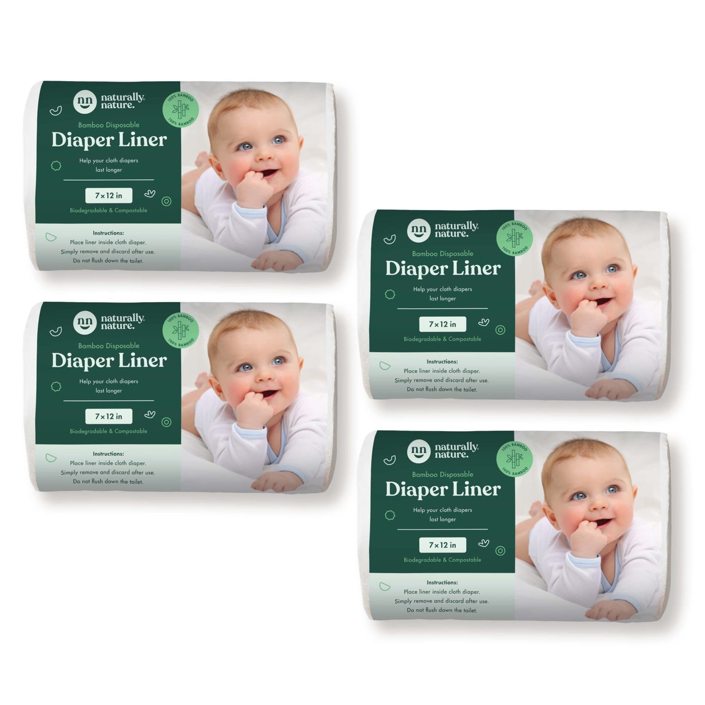 Bamboo Nappy Liners (refill pack)