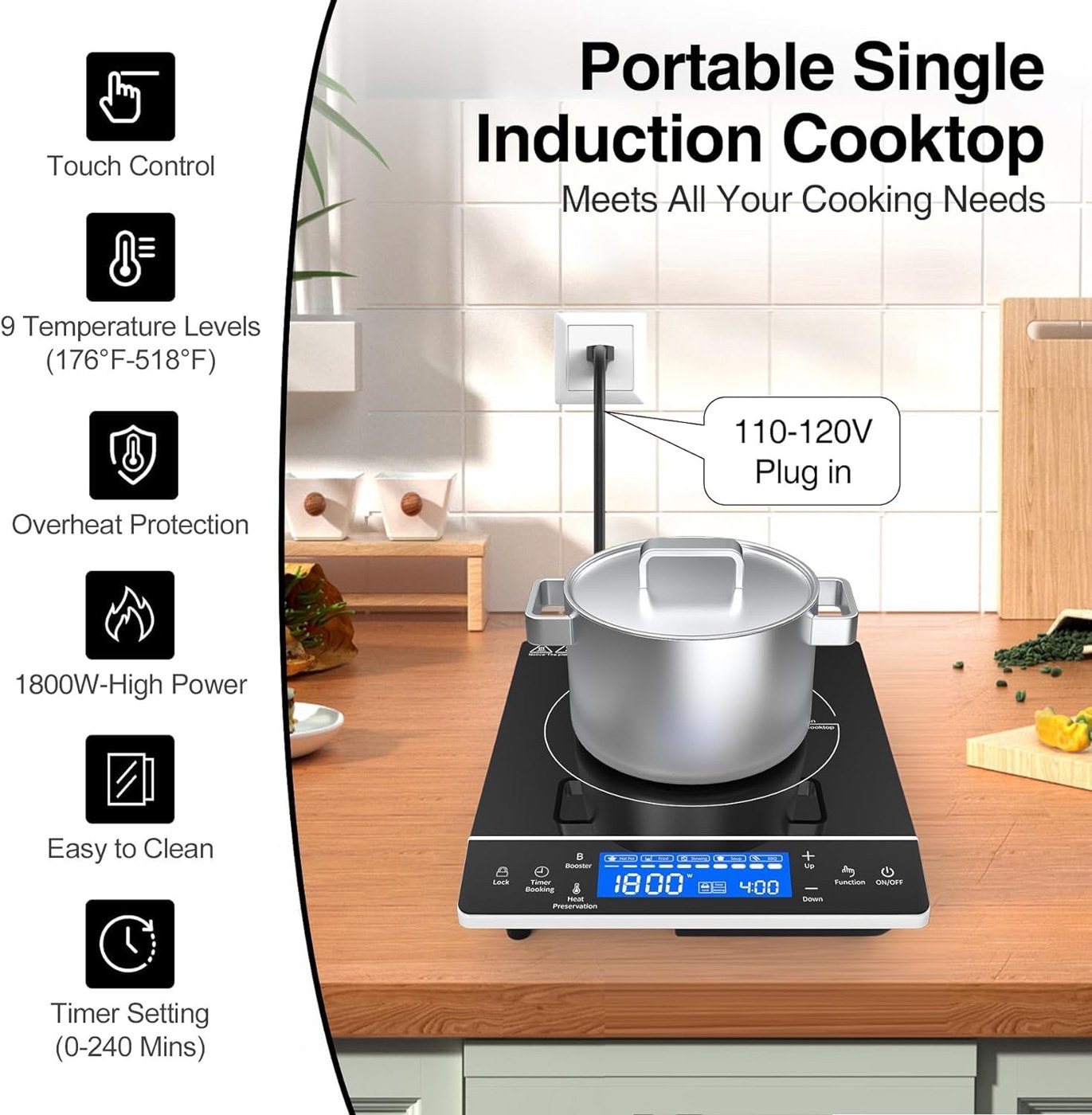 Single-Plate Induction Cooktop